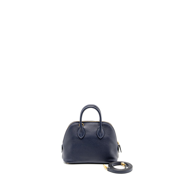 Hermes Mini Bolide Evercolor Blue Nuit GHW Stamp B