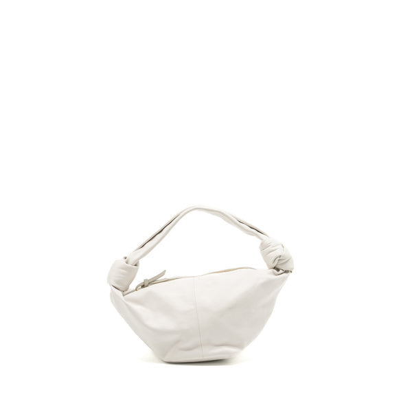Bottega Veneta Mini Double Knot Bag Calfskin White GHW