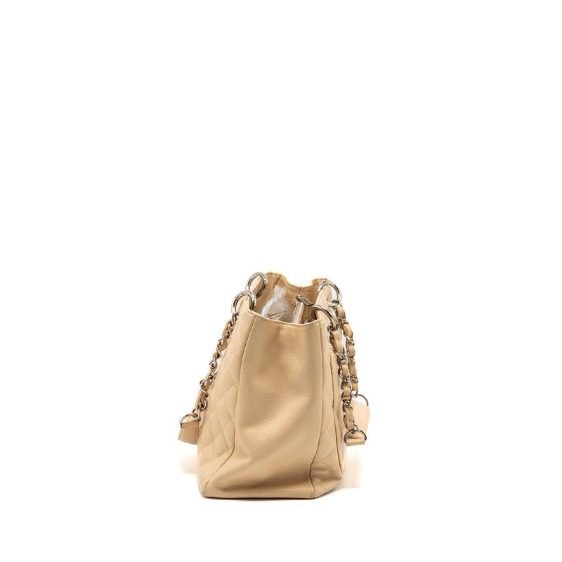 Chanel Grand Shopping Tote Bag caviar beige SHW