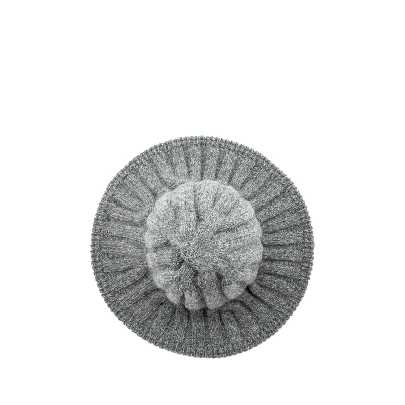 DIOR LETTER logo Wire-Brimmed Beanie Wool Grey