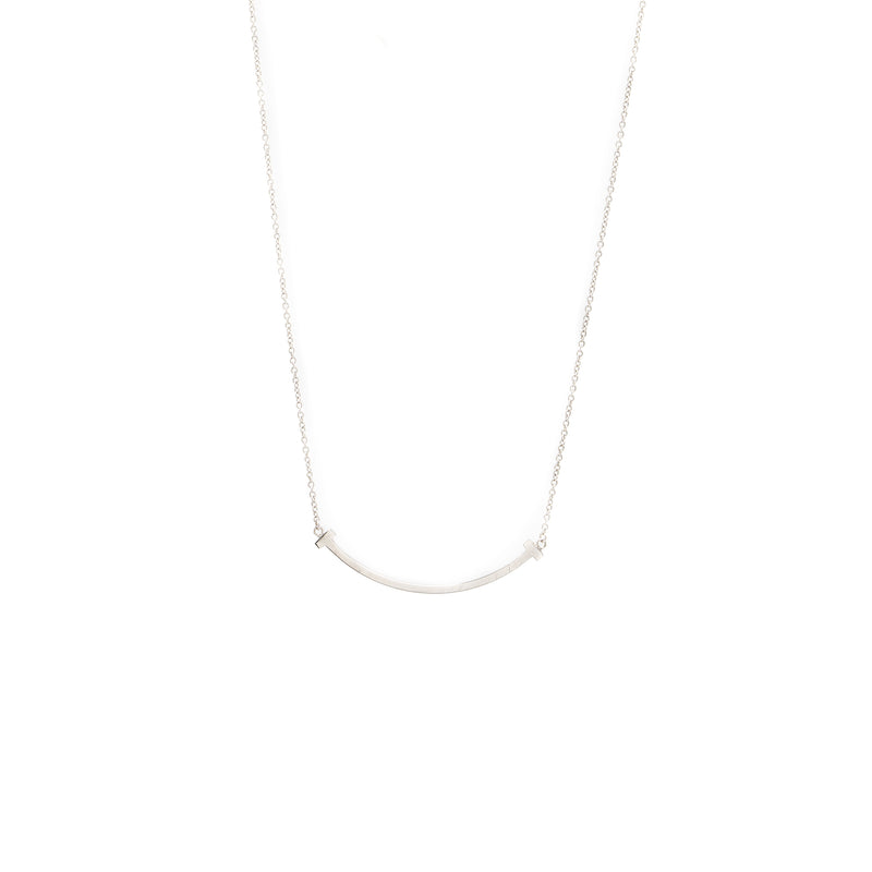 Mirri Damer Contemporary Oxidised Silver Drift Smile Necklace – DESIGNYARD