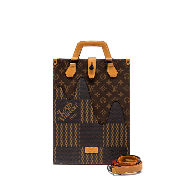 Louis Vuitton Nigo Tote Limited Edition Giant Damier and Monogram Canvas Mini Brown
