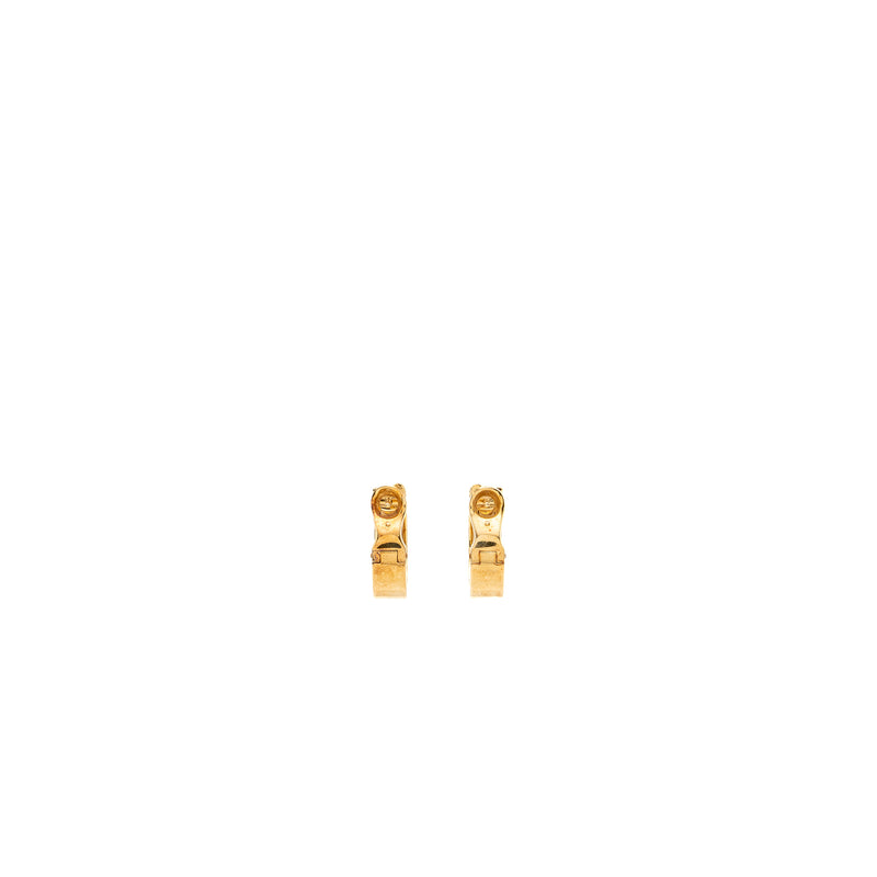 Cartier love earrings yellow gold, 2 diamonds