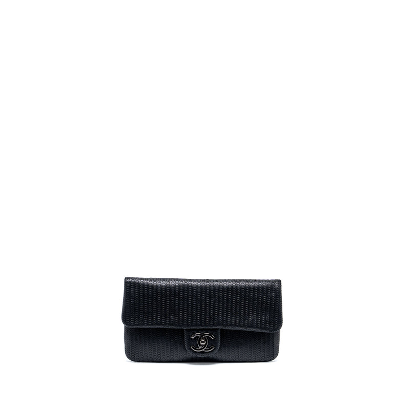 Chanel Flap Clutch Lambskin Black with Black Hardware