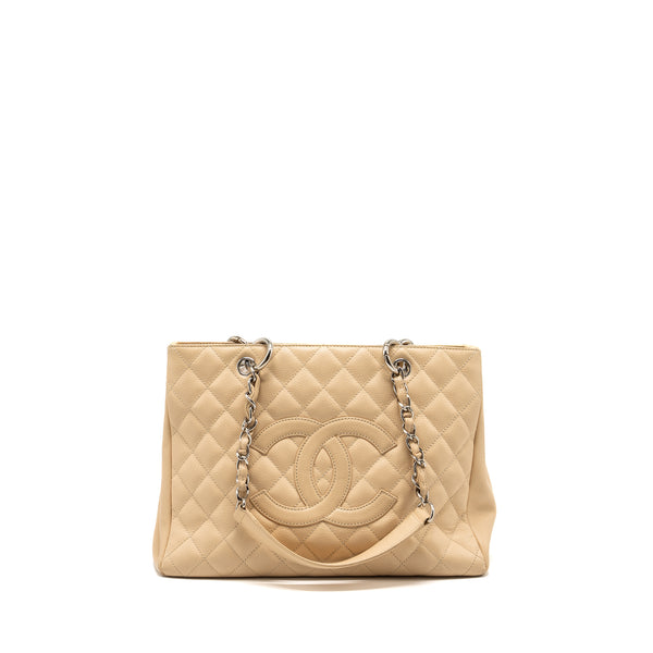 Chanel Grand Shopping Tote Bag caviar beige SHW