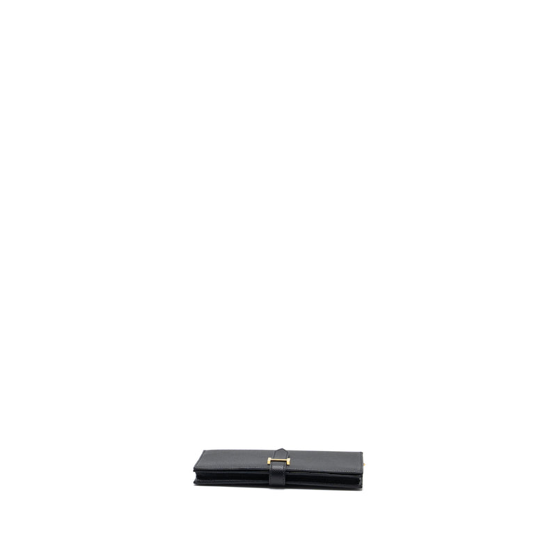 Hermes Bearn Long Wallet Epsom Black GHW Stamp C