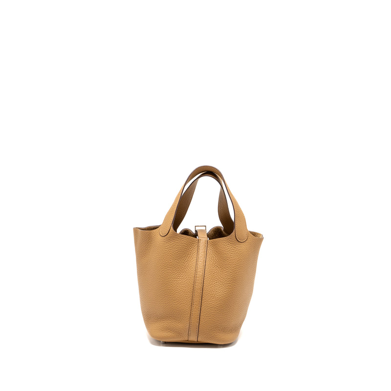 Hermes picotin 18 lock bag clemence biscuit SHW Stamp U