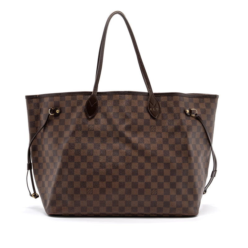 LOUIS VUITTON NEVERFULL DAMIER EBENE GM GHW