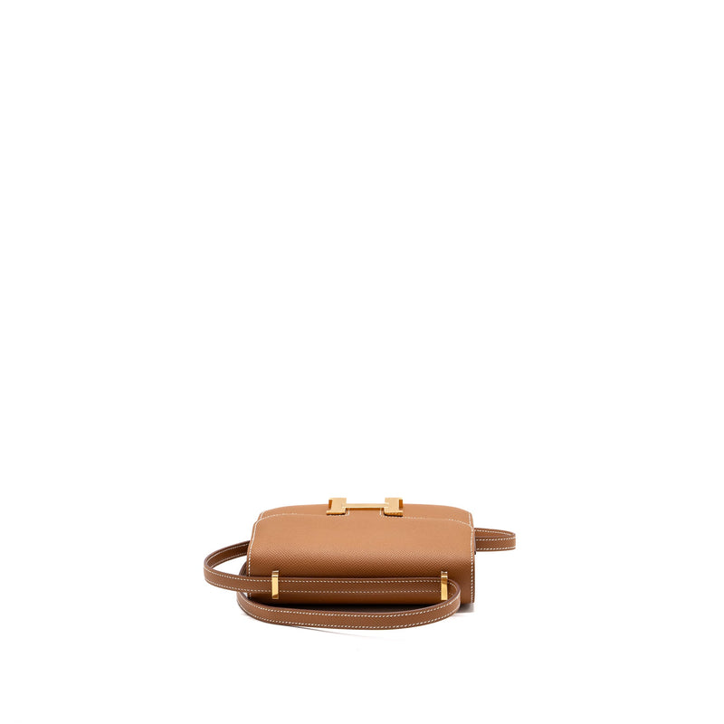 Hermes Mini Constance Epsom Gold GHW Stamp B (New Version)