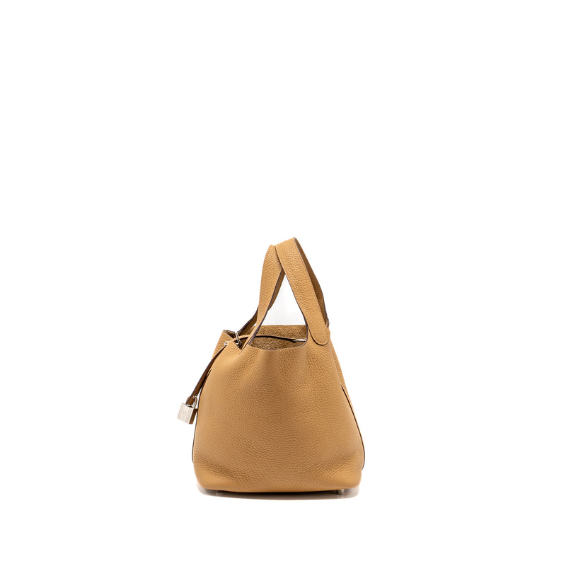 Hermes picotin 18 lock bag clemence biscuit SHW Stamp U
