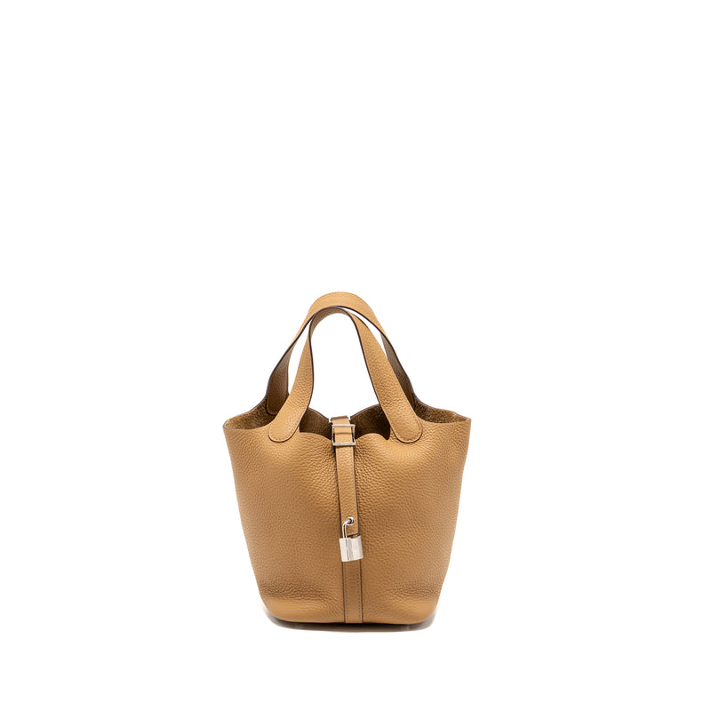Hermes picotin 18 lock bag clemence biscuit SHW Stamp U