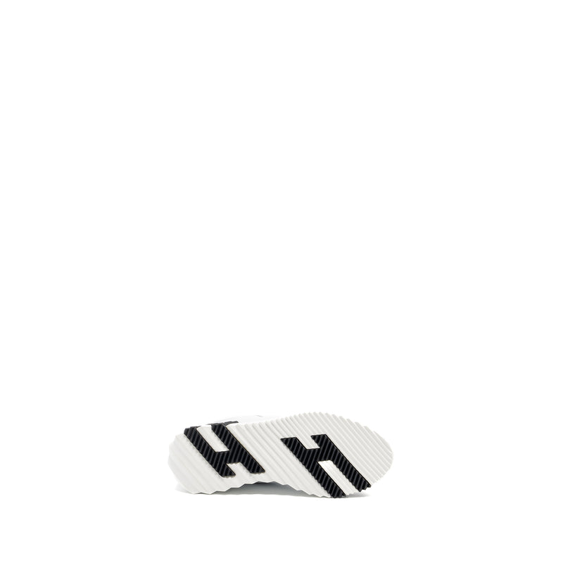 Hermes size 38 femme bouncing sneaker chèvre velours black / white