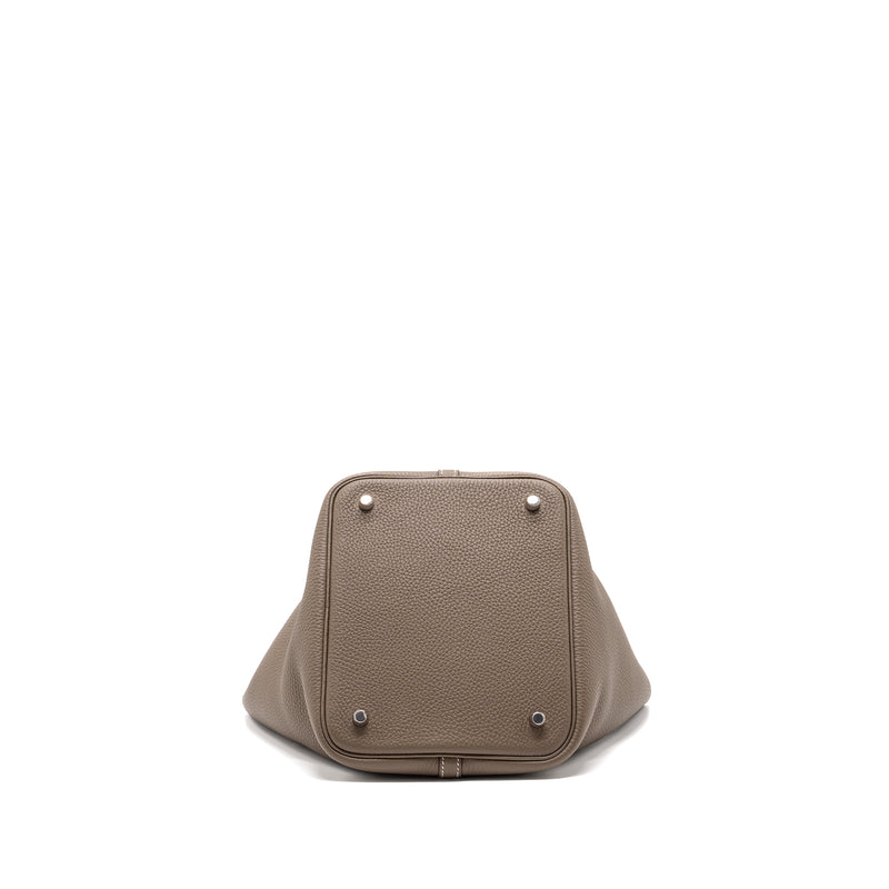 Hermes Picotin 22 Lock Bag Clemence Etoupe SHW Stamp Y
