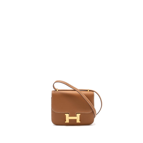 Hermes Mini Constance Epsom Gold GHW Stamp B (New Version)