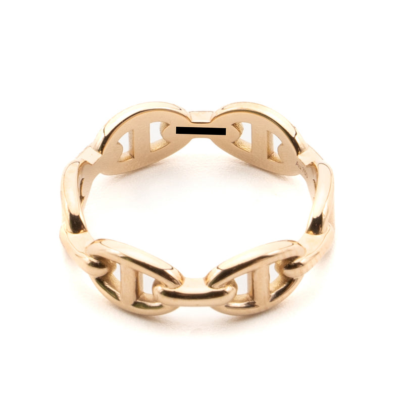 Hermes Size 54 Chaine D’ancre Enchainee Ring, Smal Model Rose Gold