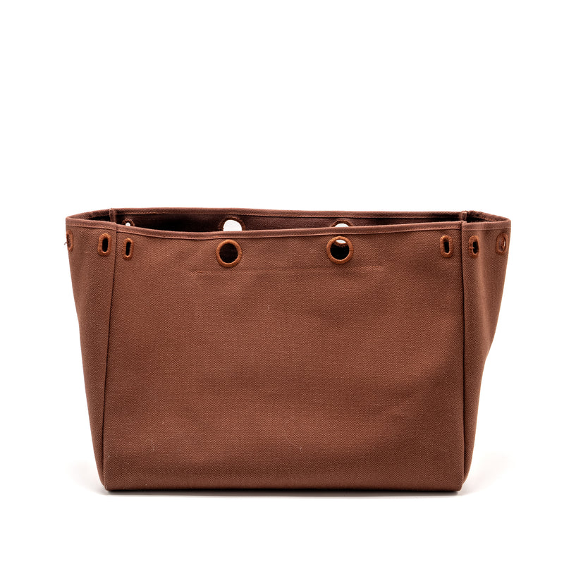Hermes Herbag Cabas Tote Bag Toile Canvas/Leather GHW Stamp Square F