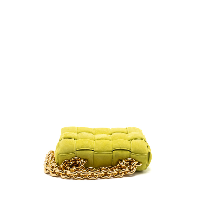 Bottega Veneta Chain Cassette Suede Light Green GHW