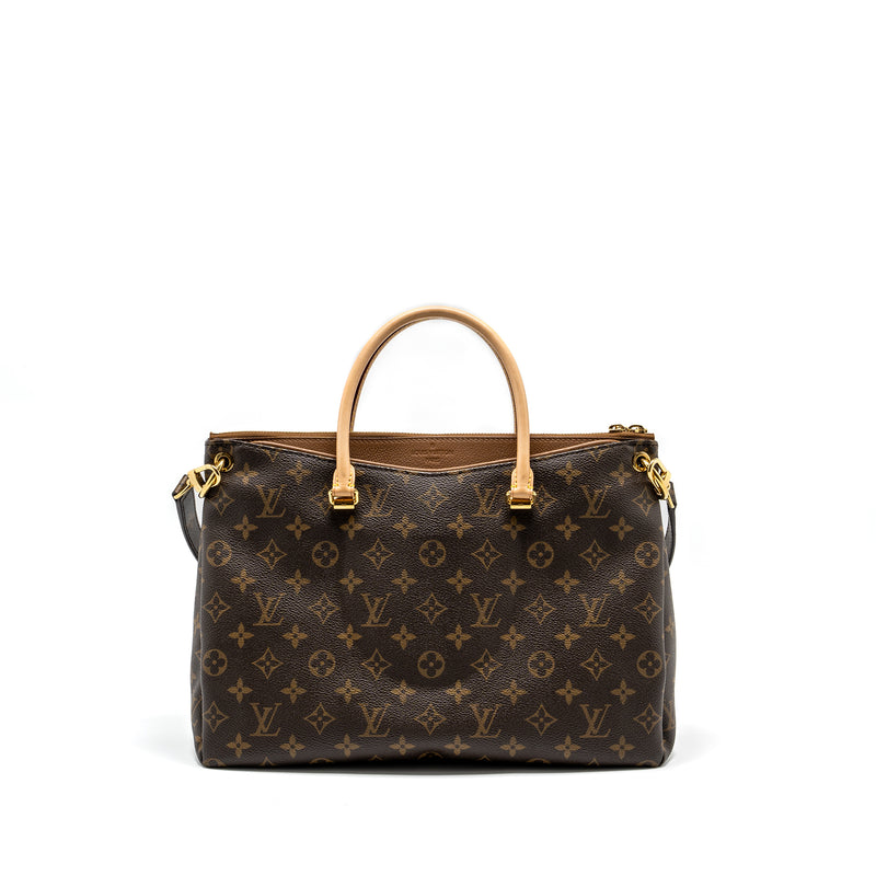 LOUIS VUITTON Pallas Tote Bag Monogram Canvas Brown GHW