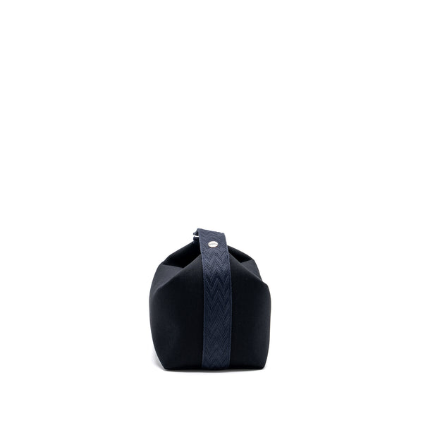 Hermes Trousse De Toilette Bride A Brac Travel Pouch Canvas Black/Blue Nuit SHW