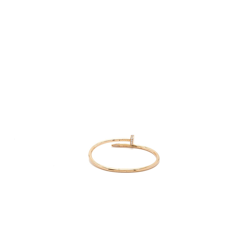 Cartier size 19 Juste en clou bracelet yellow gold diamonds