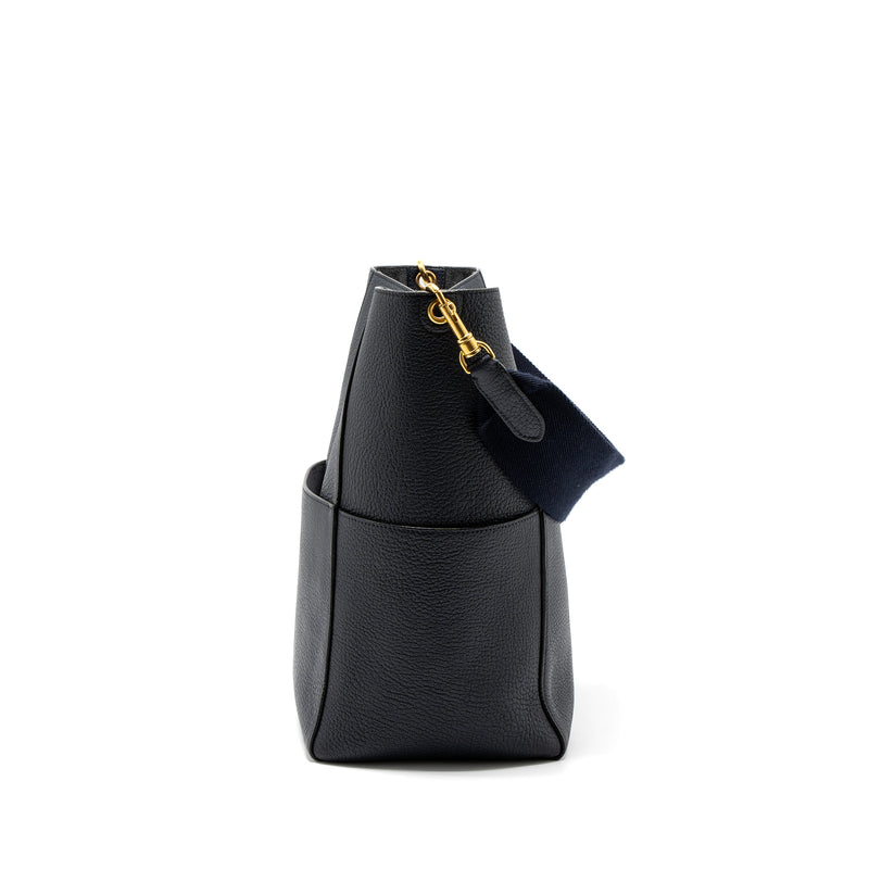 Celine Sangle Bucket Bag Calfskin Navy GHW