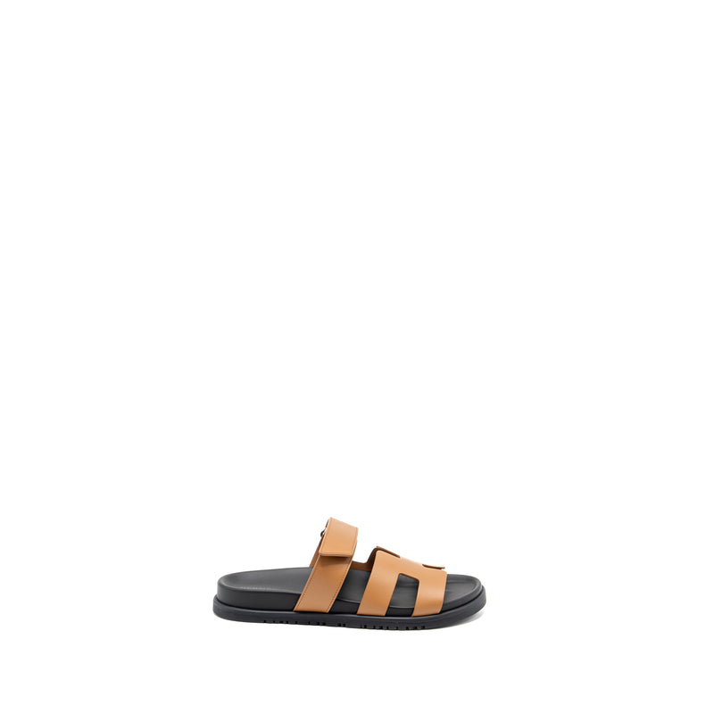 Hermes size 38 chypre sandals naturel