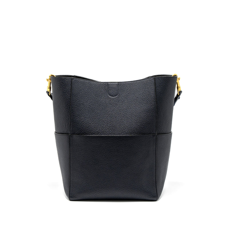 Celine Sangle Bucket Bag Calfskin Navy GHW