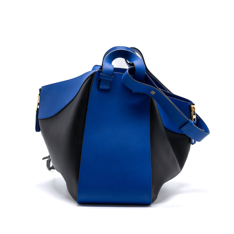 Loewe Hammock Bag Calfskin Electric Blue/Black GHW