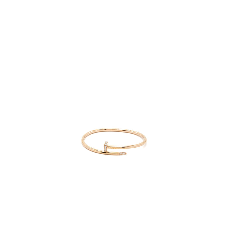 Cartier size 19 Juste en clou bracelet yellow gold diamonds