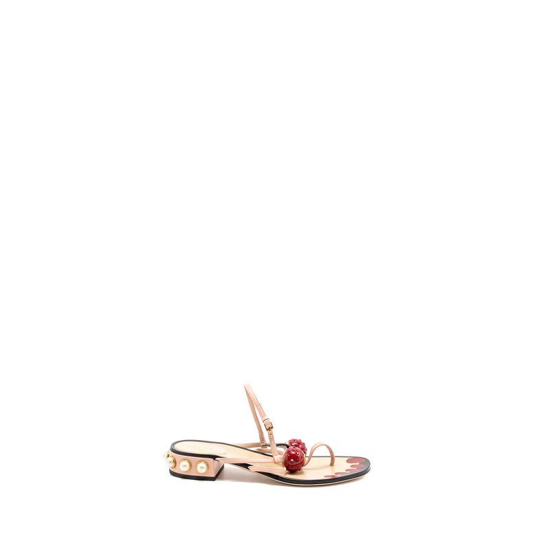 Gucci Size 36.5 hatsumomo Cherry-Embellished Sandal Multicolour