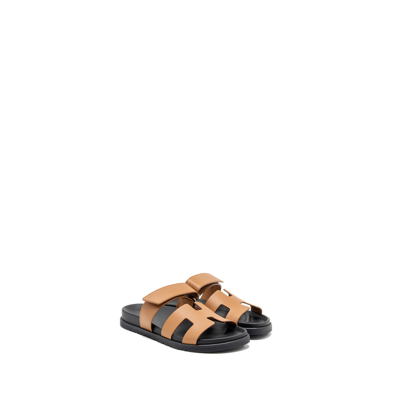 Hermes size 38 chypre sandals naturel