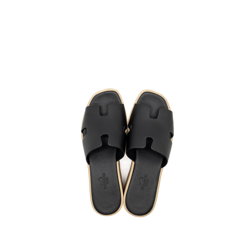 Hermes Size 35 EZE 30 Sandals Calfskin Black