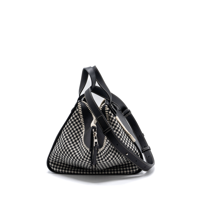 Loewe small hammock bag calfskin / fabric multicolor black / white SHW