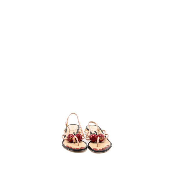 Gucci Size 36.5 hatsumomo Cherry-Embellished Sandal Multicolour