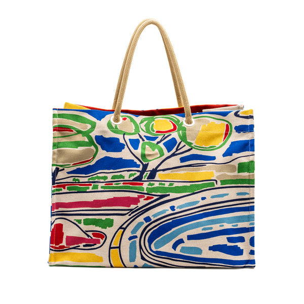 Hermes Farniente Beach Bag Cotton Multicolour SHW