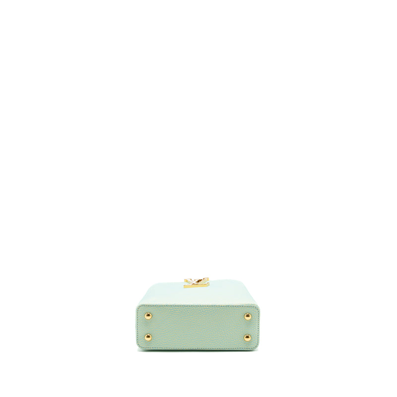 Louis Vuitton Mini Capucines calfskin iridescent green LGHW