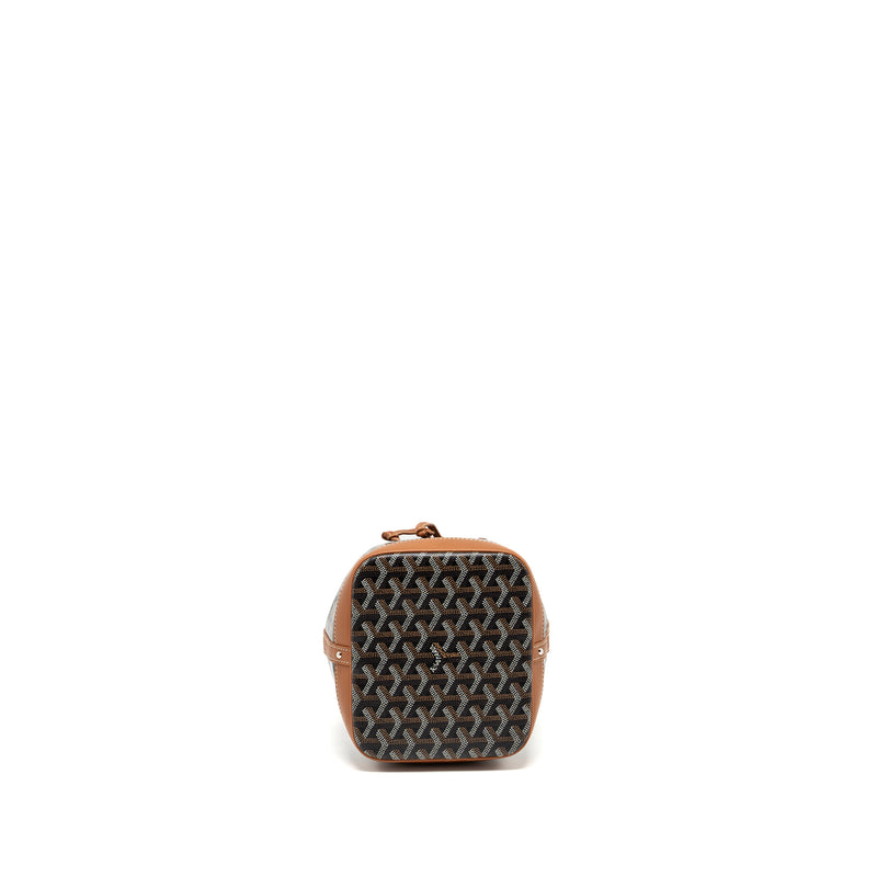 Goyard Petit Flot Bucket Bag Canvas calfskin brow SHW