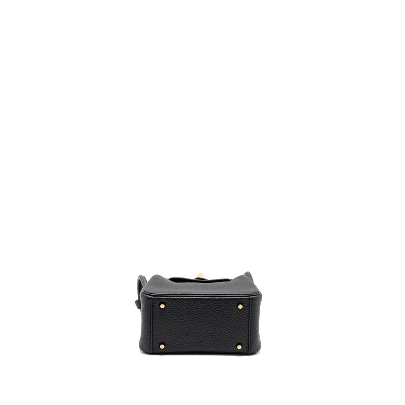 Hermes mini Lindy clemence black GHW Stamp B