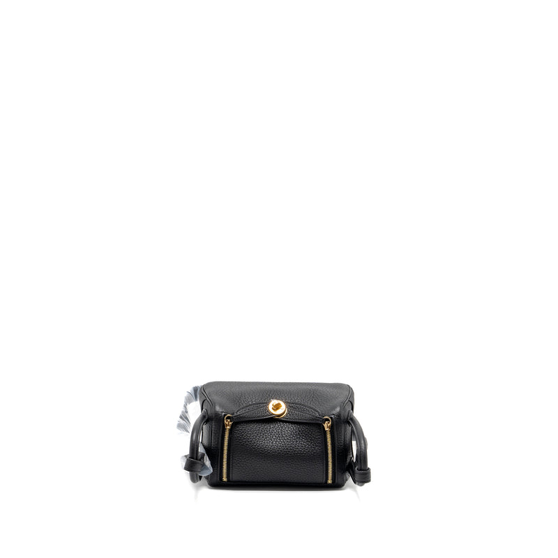 Hermes mini Lindy clemence black GHW Stamp B
