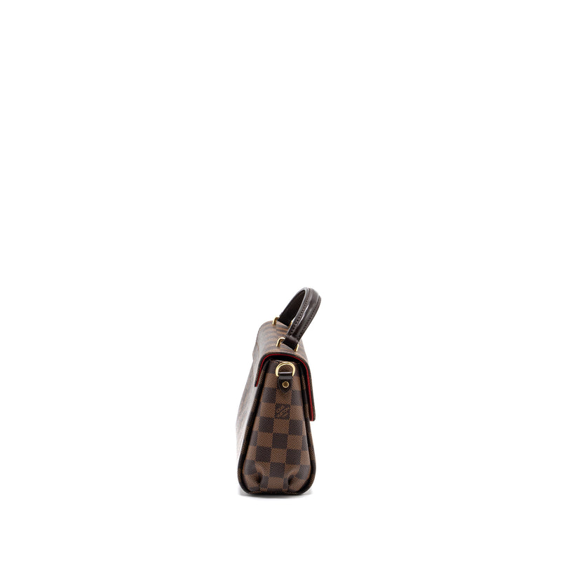 Louis Vuitton Croisette Damier Ebene Shoulder Crossbody handbag Brown Canvas