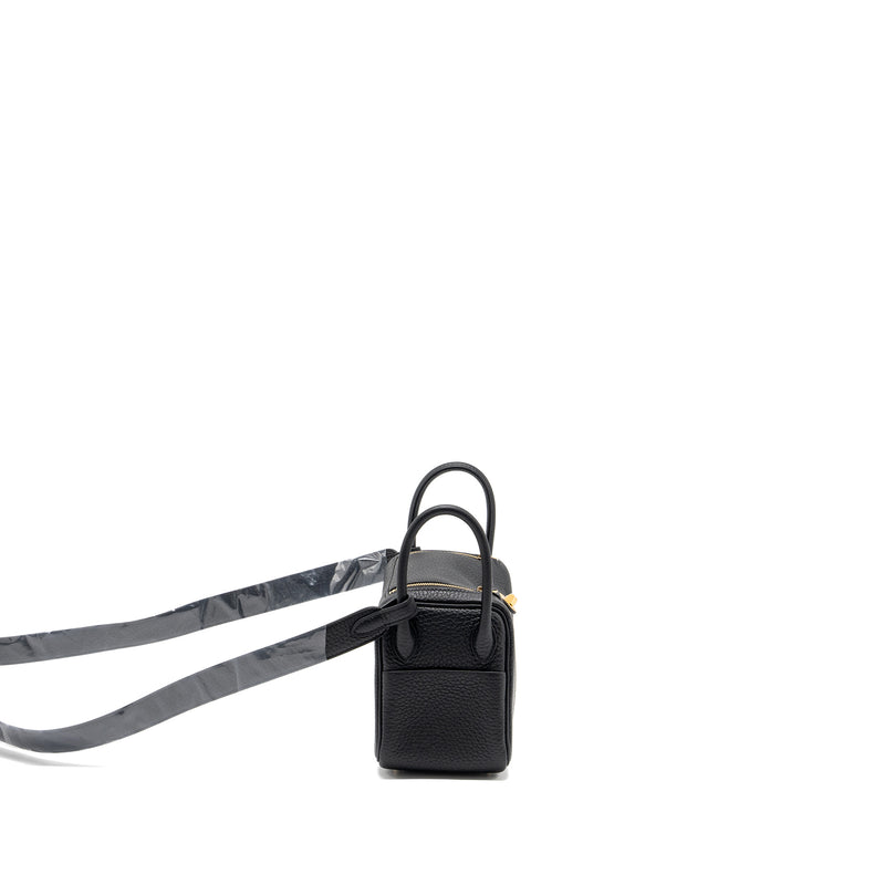 Hermes mini Lindy clemence black GHW Stamp B