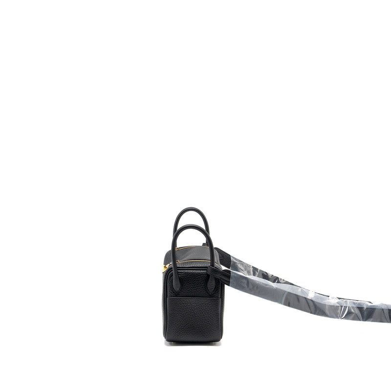 Hermes mini Lindy clemence black GHW Stamp B