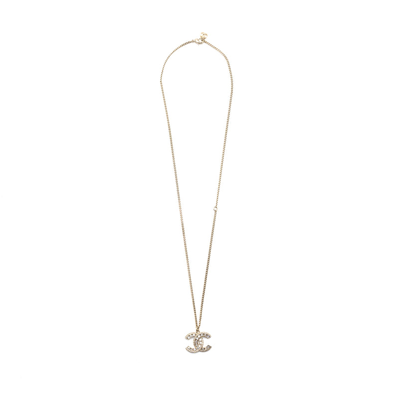Chanel Classic CC Logo Pendant Crystal LGHW