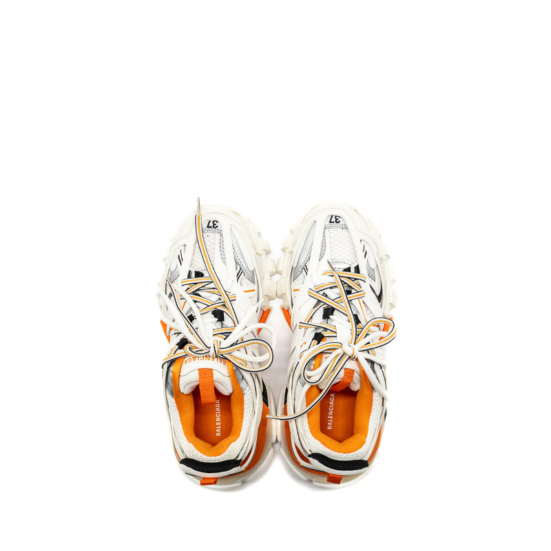 Balenciaga Size 37 Track Sneakers White/Orange