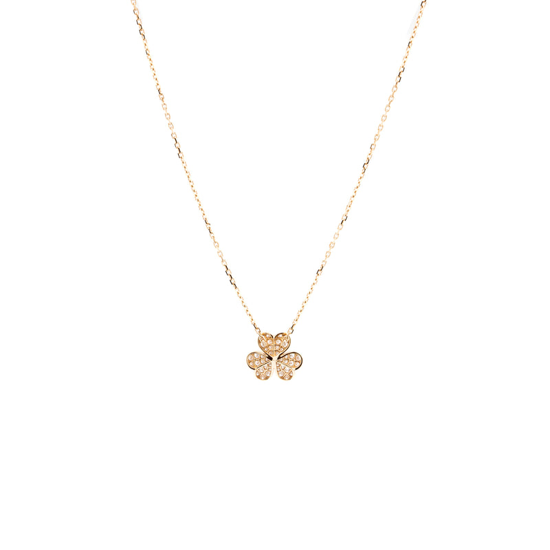 Van Cleef & Arpels Frivole Pendant Rose Gold With Diamonds