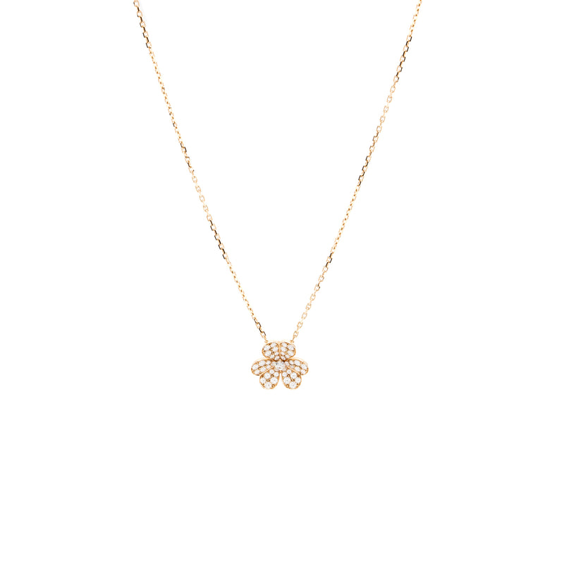 Van Cleef & Arpels Frivole Pendant Rose Gold With Diamonds