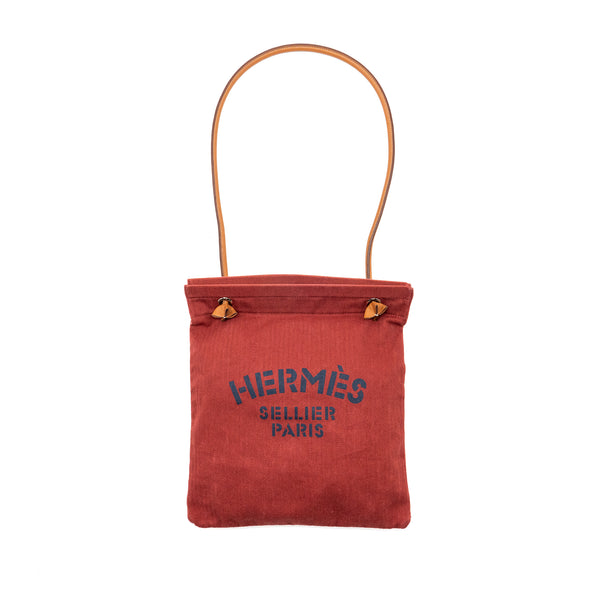 Hermes Aline Grooming Bag Canvas Rough/Gold SHW Stamp Y