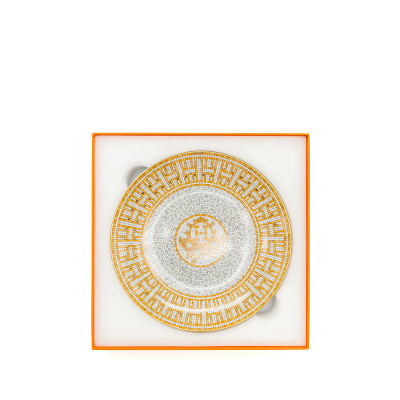 Hermes mosaique au 24 gold desert plate (2 in a set)