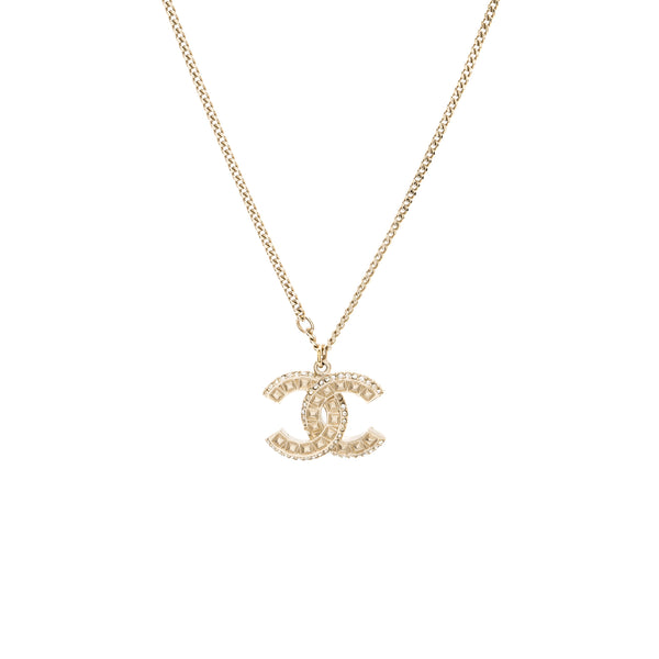 Chanel Classic CC Logo Pendant Crystal LGHW