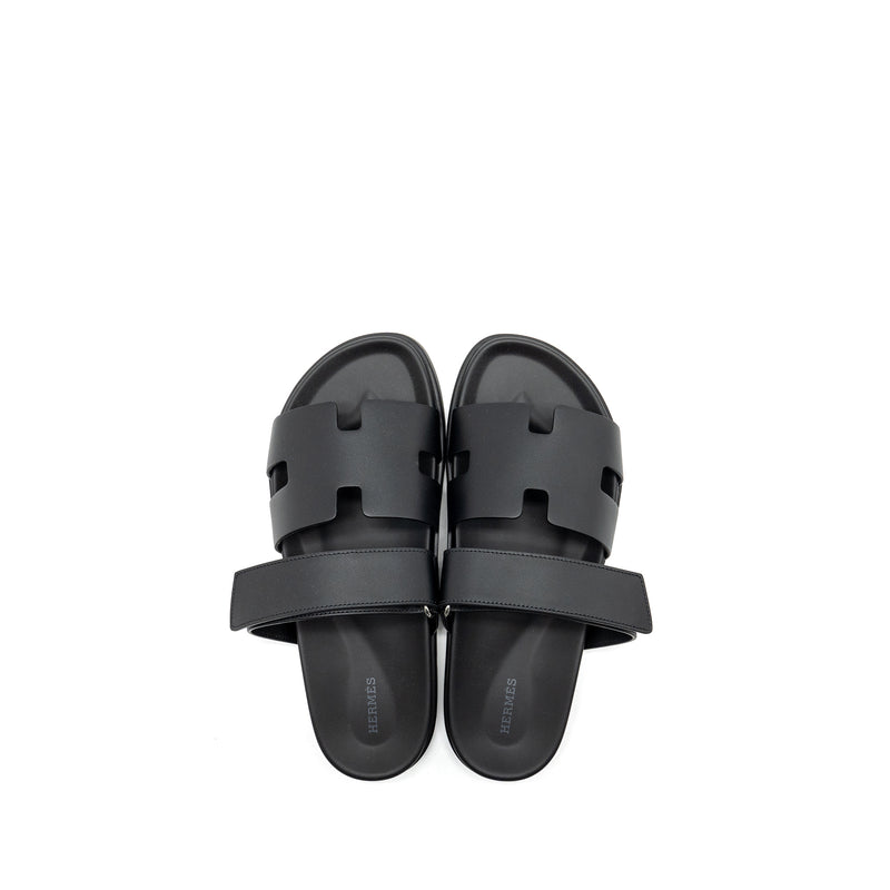 HERMES Size 42 Men’s Chypre Sandals Black